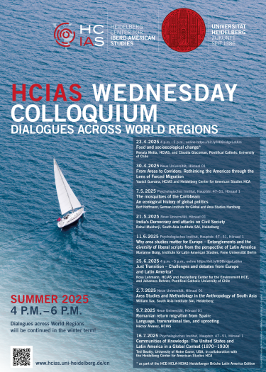 Plakat HCIAS Wednesday Colloquium. Dialogues across world regions